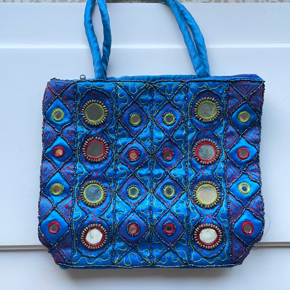 Beautiful Handmade Indian Bag‎ with Mirrored and Beaded Work